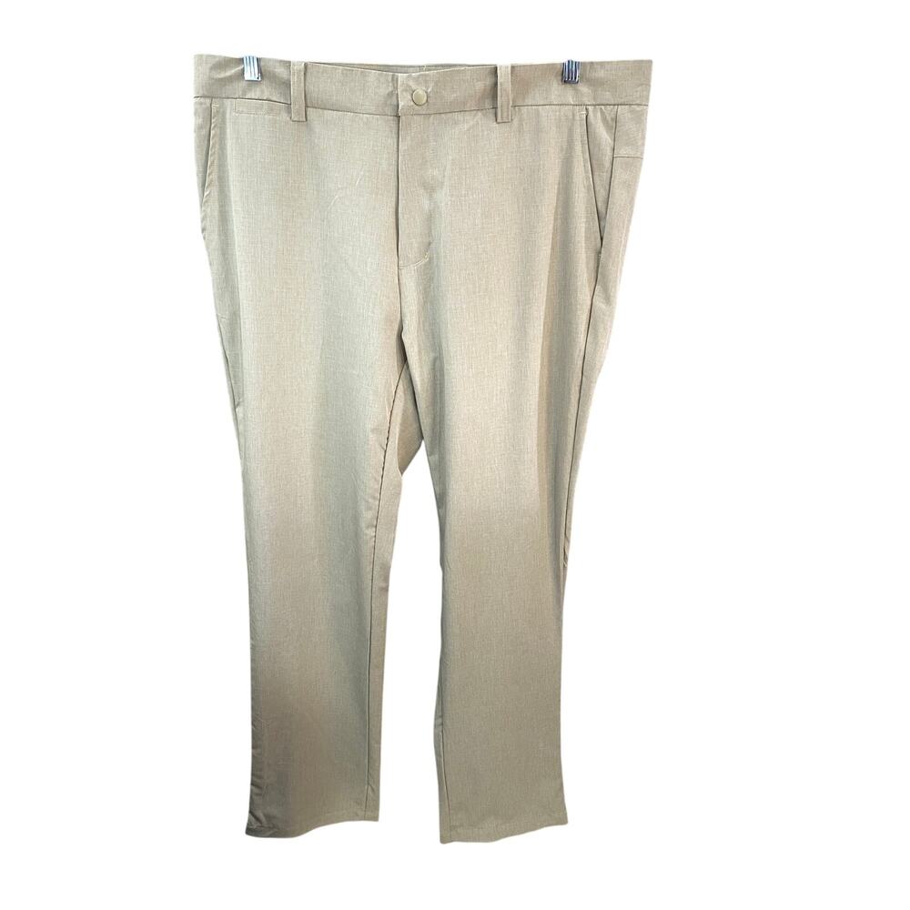 Crown & Ivy Golf Pants Men's 38x32 Beige Straight Leg Polyester stretch